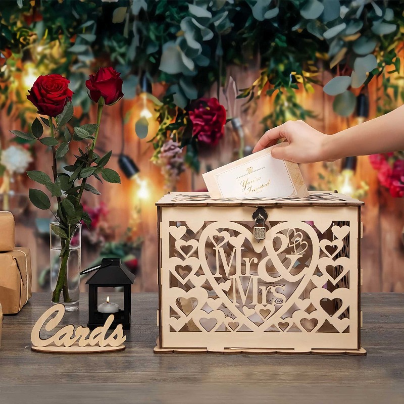 Wedding Card Box - DIY Holz Mr. & Mrs. Geschenkbox