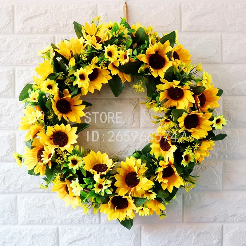 Wedding Decor Supply Store - für Simulation Sonnenblume Heim-Girlande Türdekoration 45cm