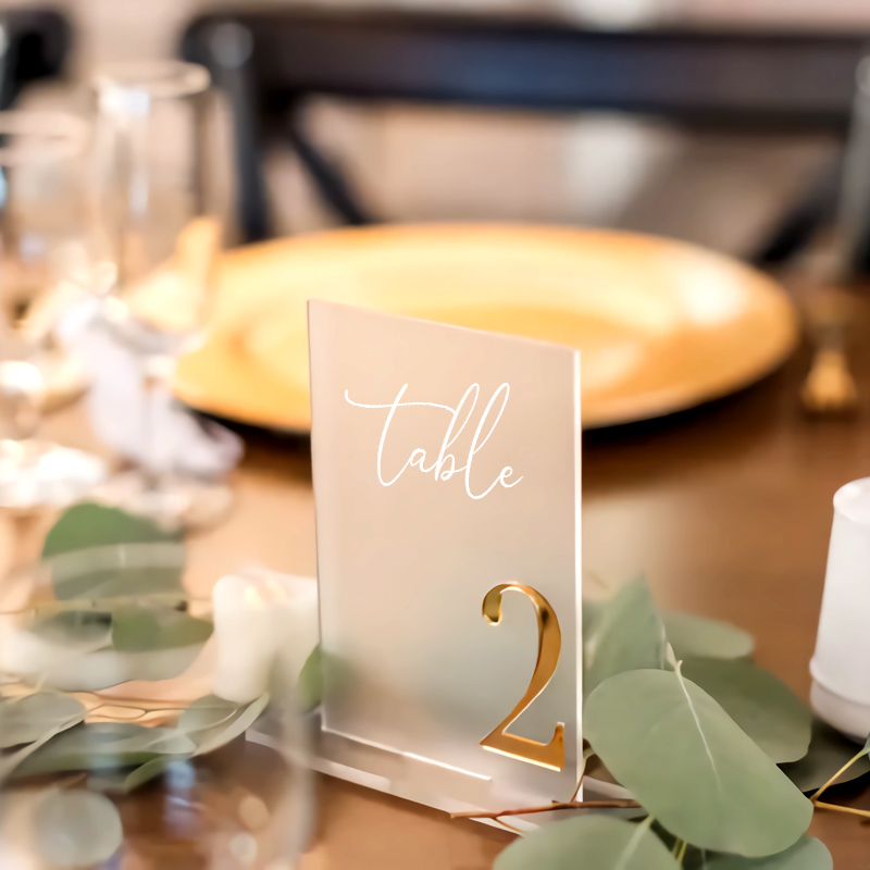 Acryl-Tischnummern für Hochzei – Table Number Gold Bewertung und Preis