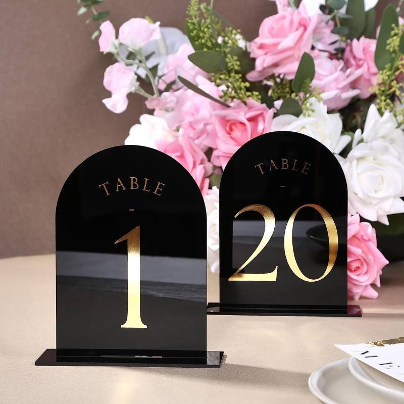 Gewölbte Acryl Tisch nummern H – Table Number Gold Bewertung und Preis