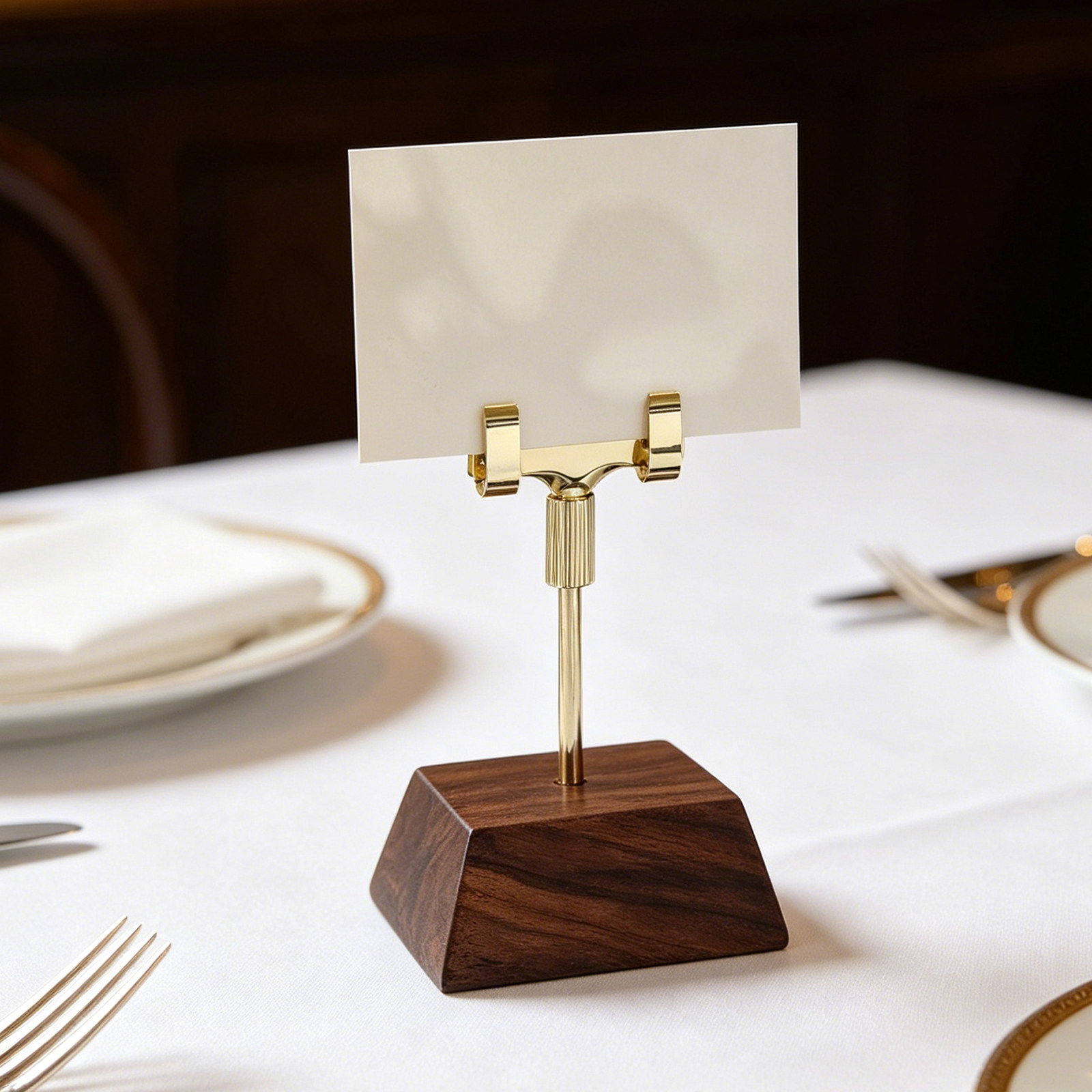 Walnuss-Kartenhalter, Tisch-Me – Table Number Gold Bewertung und Preis