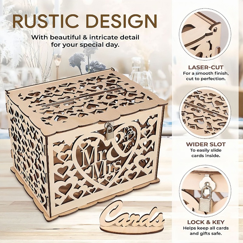 DIY Holz Mr. & Mrs. Geschenkbo – Wedding Card Box Bewertung und Preis
