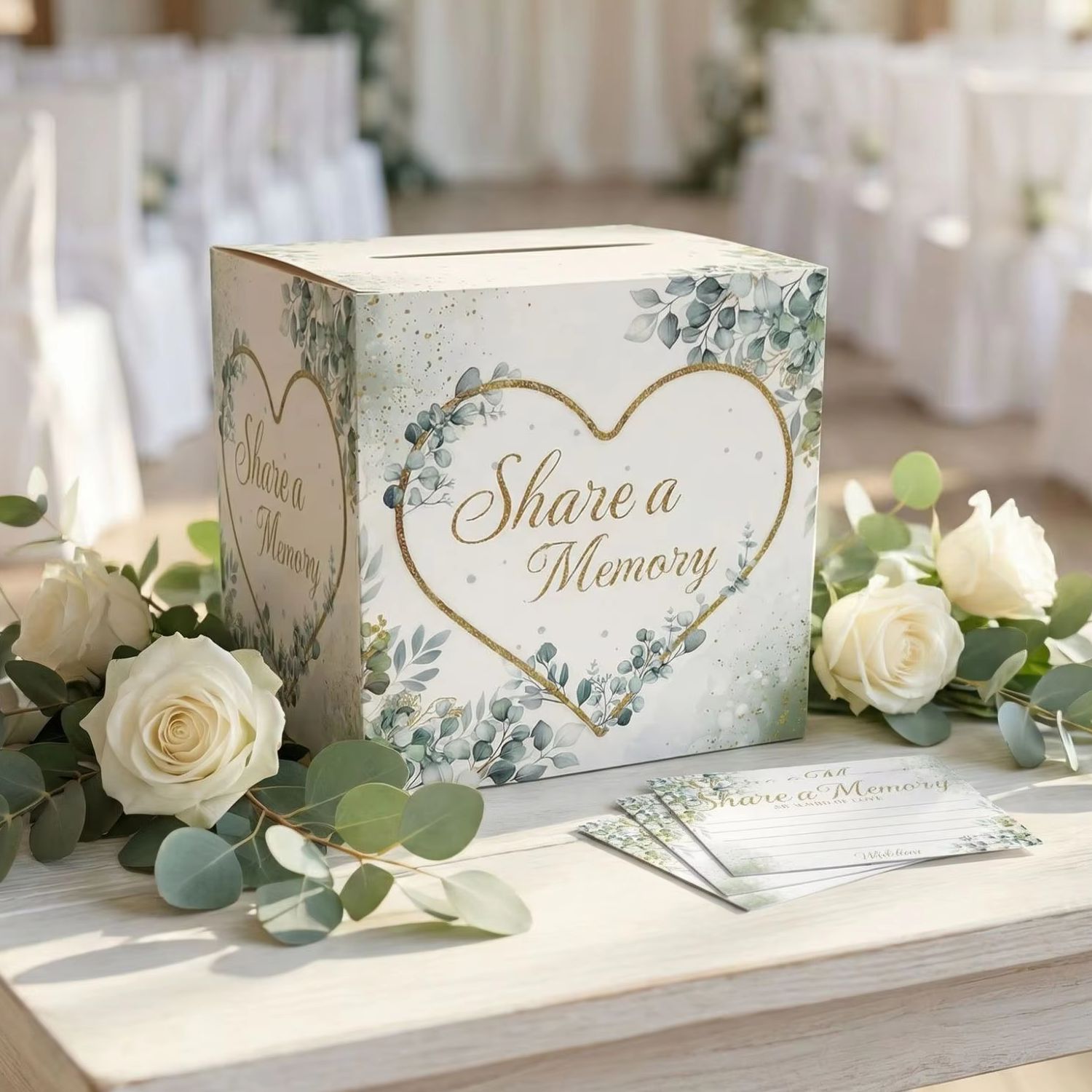 Weiße Blumen-Hochzeitskartenbo – Wedding Card Box Bewertung und Preis