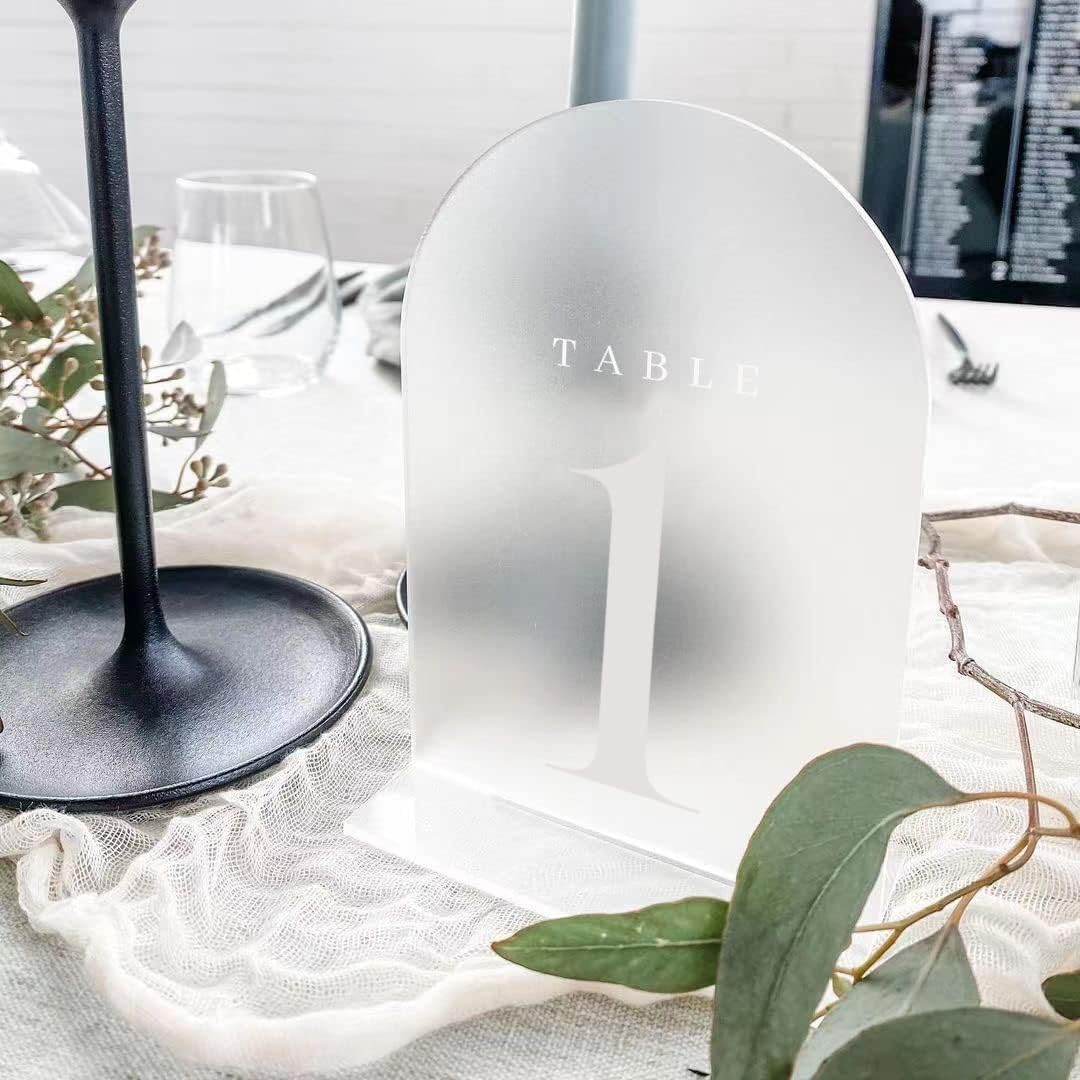 Bogenförmige Acryl-Tischnummer – Table Number Gold Bewertung und Preis